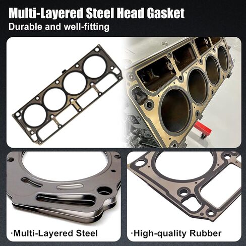 مجموعة حشية RULLINE LS وحشيات الرأس LS9 متوافقة مع LS1 LS6 LQ4 LQ9 GEN III 4.8L 5.3L 5.7L 6.0L لسيارة Chevy Silverado GMC Sierra 1500 2500 3500 1999-2010 استبدال 12622033 12585673 in Saudi Arabia