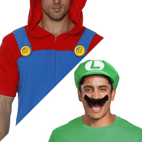 MOVINPE Super Bros Hats Maria Lugi Super Brothers Cap Mustaches Suspenders Gloves Buttons Halloween Cosplay Costume in Saudi Arabia