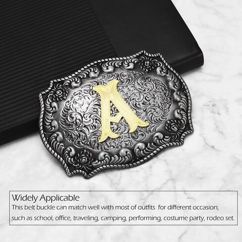Western Initial Letters Belt Buckle ABCDEFG to Z Alphabet Letters Belt Buckles for Men Women Boys in Kuwait