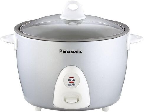باناسونيك SR-G06FGL جهاز طهي الأرز بالبخار والطباخ المتعدد، 3 أكواب (غير مطبوخ)، 3 أكواب 6 أكواب مطبوخة، فضي in Kuwait