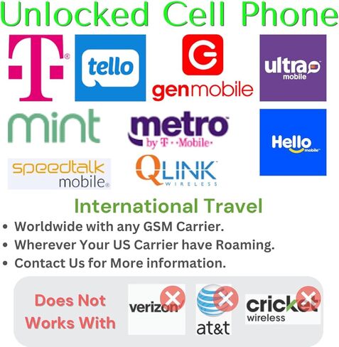 NUU B10 Unlocked Android Cell Phone, TMobile, Mint Mobile Phone, Dual SIM 4G, 6.55'' HD+Display, 48MP Triple-Camera, 4GB + 64GB, 4000 mAh, Blue, US Warranty & Hotline Support, 2022 in Kuwait