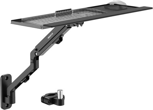 Mount-It! Single Monitor Arm for Wall or Pole Mounting, Full Motion Monitor Mount for 17" to 32" Screens, 2 Mounting Options incl., Spring Assisted Wall Mount, VESA 75x75, 100x100, 15.4 lb max Weight in Kuwait