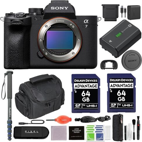 Sony a7 IV Mirrorless Digital Camera Bundle with 64GB Lexar Memory Card, Backpack & More| Sony Alpha 7 IV in Saudi Arabia