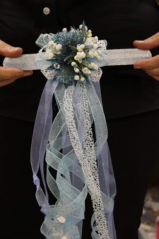 Floral Supply Online - Slaplet Sparkle Wristlet. Corsage Snap/Shimmer Wrap Floral Bracelets for Wedding, Prom, Dance or Events. (Pack of 3 Silver) in Saudi Arabia