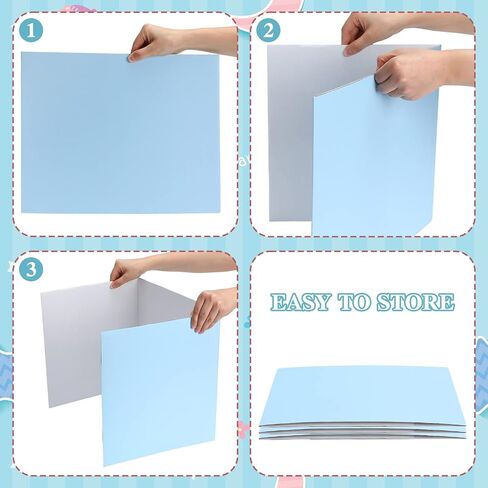 Yeaqee 24 Pcs Solid Privacy Boards for Student Desks Classroom Desk Divider Trifold Table Desk Privacy Panel Privacy Folders Screen Partition for School Teacher Student Study Test Home (Pastel Colors) in Saudi Arabia