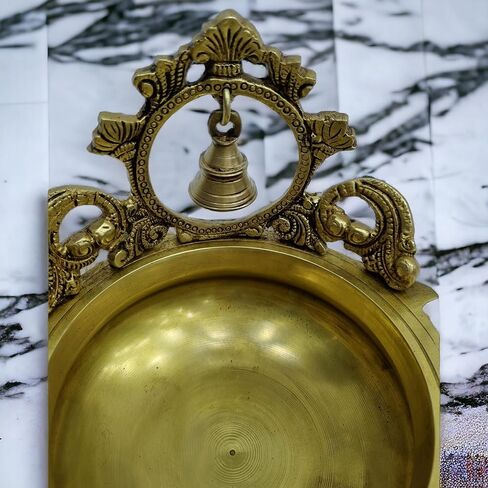 وعاء أورلي من النحاس من آكراتي، ديكور مقدس للهدايا الروحية والدينية، بوجا، الطقوس in Kuwait