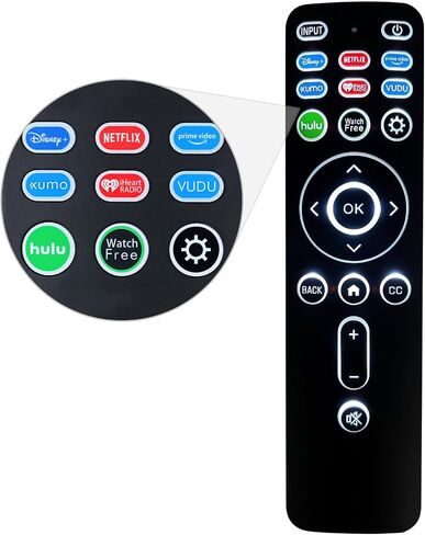 Universal Replacement Remote XRT260 for All Vizio Smart TVs with Shortcut Buttons Disney, Netflix, Prime Video, Hulu, XUMO, VEDU, iHeart Radio and More. in Kuwait