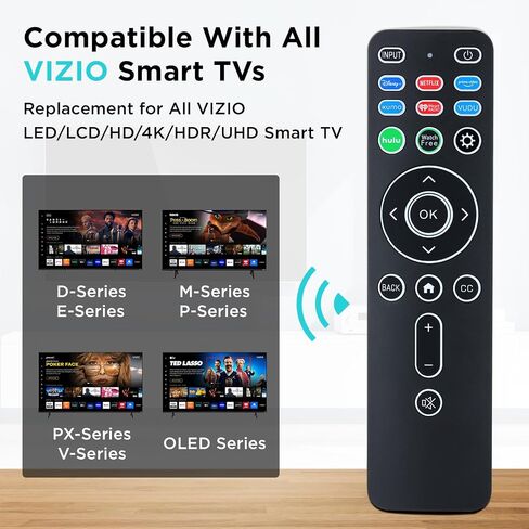 Universal Replacement Remote XRT260 for All Vizio Smart TVs with Shortcut Buttons Disney, Netflix, Prime Video, Hulu, XUMO, VEDU, iHeart Radio and More. in Kuwait