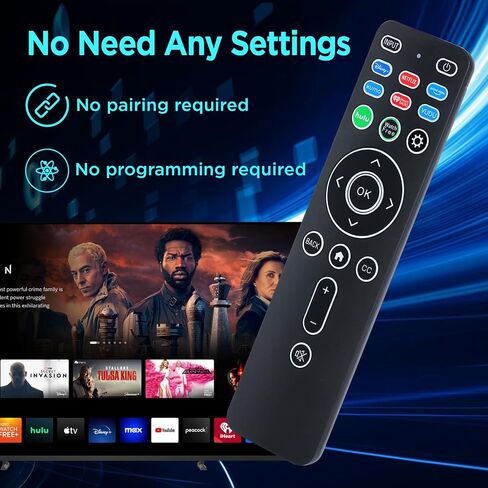 Universal Replacement Remote XRT260 for All Vizio Smart TVs with Shortcut Buttons Disney, Netflix, Prime Video, Hulu, XUMO, VEDU, iHeart Radio and More. in Kuwait