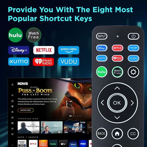 Universal Replacement Remote XRT260 for All Vizio Smart TVs with Shortcut Buttons Disney, Netflix, Prime Video, Hulu, XUMO, VEDU, iHeart Radio and More. in Kuwait