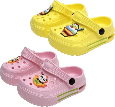 Shadowfax 2 Pairs Children's Boys Girls Garden Clogs Slipper Beach Sandals Slip On Lightweight Outdoor in Saudi Arabia