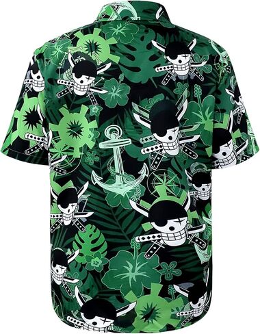Mens Hawaiian Shirts Short Sleeve Unisex Summer Beach Button Down Tropical Holiday Shirts in Saudi Arabia