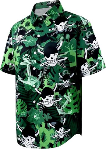 Mens Hawaiian Shirts Short Sleeve Unisex Summer Beach Button Down Tropical Holiday Shirts in Saudi Arabia