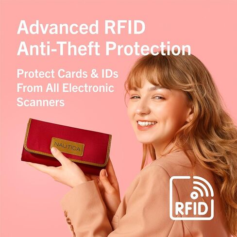 محفظة Oraganizer النسائية المثالية لحمل جميع النقود مع Rfid Blocking من Nautica in Saudi Arabia