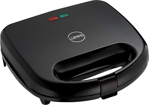Lumme Sandwich Maker, Sandwich Toaster, Panini Press, Quesadilla Maker, Grilled Cheese, French Toast Press, Pizza Pockets Press, Indicator light, Omelet, White (Black) in Saudi Arabia