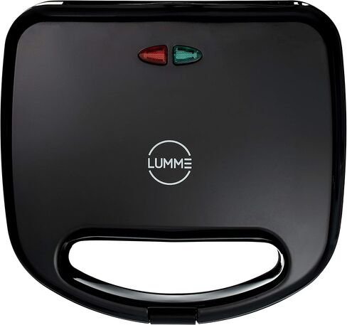 Lumme Sandwich Maker, Sandwich Toaster, Panini Press, Quesadilla Maker, Grilled Cheese, French Toast Press, Pizza Pockets Press, Indicator light, Omelet, White (Black) in Saudi Arabia