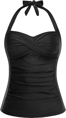 Women Tankini Bathing Suit Top - Halter Swim Tops Only Tummy Control No Bottom Swimwear in Saudi Arabia