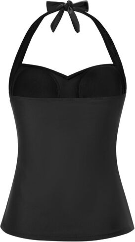 Women Tankini Bathing Suit Top - Halter Swim Tops Only Tummy Control No Bottom Swimwear in Saudi Arabia