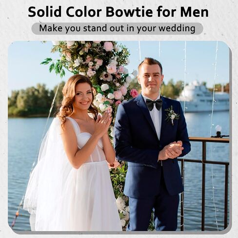 Oversized Bow Ties for Men, Men's Bow Tie Adjustable Pre-Tied Clip on Bowtie Solid Color Bowtie for Tuxedo Wedding Party in Saudi Arabia