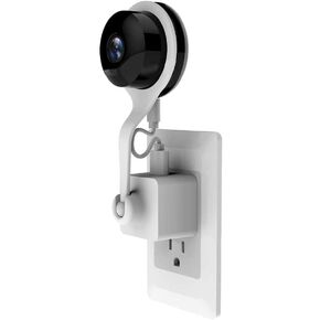 Marsrut USB Charger 360 Adjustable Ball Joint Wall AC Outlet Mount Holder for Nest Cam Indoor Camera Portable, Plug Type: White