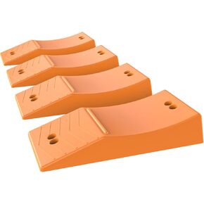 Car Tire Saver Ramps 4Psc Vehicle Storage Ramps for Flat Spot Flat Tire Prevention, Anti Slip Parking Stopper Loading up to 20000lbs