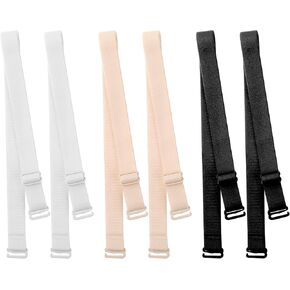 3 Pairs Bra Strap Replacement Women's Convertible Bra Straps, Adjustable Underwear Shoulder Strap, Bra Shoulder Straps Removable Multi Color Women Bra Straps(18mm Width)