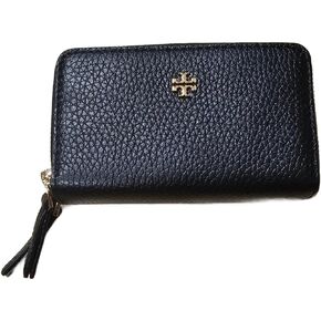 حقيبة بطاقات بسحاب للسيدات من Tory Burch 146382 Blake مع قطع معدنية ذهبية مرصوفة بالحصى (أسود) in Kuwait
