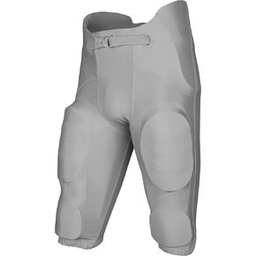 Champro Men's Standard Bootleg 2 Adult Integrated Football Pants with Built-in Pads, Black, Small