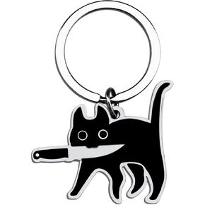 Cat Lover Gifts For Women Men Black Cat Stuff Keychain For Cat Dad Mom Cool Stuff Cat Decor Funny Halloween Basket Christmas Gifts For Cat Lovers Teen Boys Teen Girls