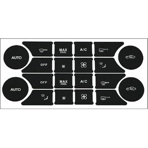 AC & Radio Button Repair Stickers for Mercedes Benz W204 C250 C300 C350 C-Class 10-14 Climate Control and Multimedia Radio Button Repair Decal Stickers