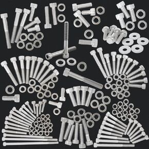 176 pcs Raptor 660R Bolts Compatible with Yamaha Raptor 660R YFM660R 2001-2005, 304 Stainless Steel Hardware Screws Nuts Washers Assortment Kit