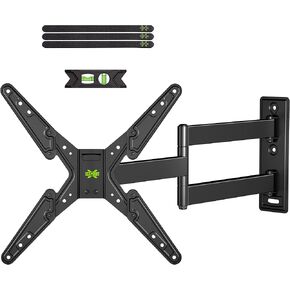 USX MOUNT 37-90 inch Full Motion TV Wall Mount, Fits 24" Wood Studs, Wall Mount TV Bracket with Smooth Swivel, Tilt, Extension, Holds up to 150lbs, Max VESA 600x400mm