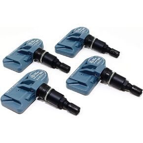 Set of 4 ITM 433mhz TPMS Tire Pressure Sensors for Porsche Replaces OE Part 9A790727502 w/Gloss Black or Matte Black Aluminum Valve Stems Replacement (Matte Black)