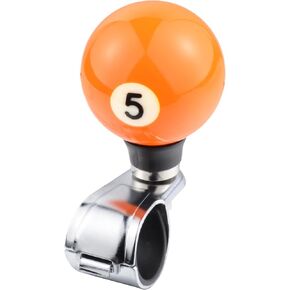 Arenbel 5 Billiard Steering Wheel Booster Car Turning Spinner Assist Grip Knob Handle Fit Most Vehicles Trucks Boats, Orange