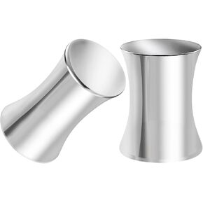 BIG GAUGES Pair of 316L Surgical Steel Double Flared Piercing Jewelry Ear Stretcher Polished Solid Plugs Flesh Earring Lobe