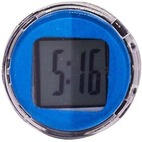 Blue Waterproof Mini Motorcycle Bike Clock,Digital Clocks Waterproof,Stick-On Motorbike,Stick On Dashboard Car Clock,Tiny Small Car Vent Clocks,for Bike, Car, Auto Electrical Lighting and Electrical