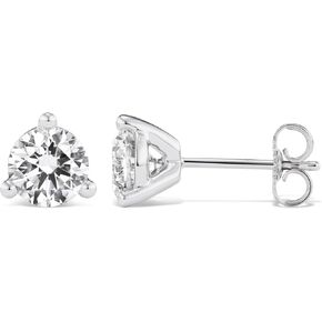 IGI Certified 1.50 to 2.00 Carat Lab Grown Diamond Round Stud Earrings for Women I 14k White Gold Earrings (I-J, VS1-VS2, cttw) 3-Prong Martini Set Diamond Earrings I Push Back Studs by Carbon Atelier