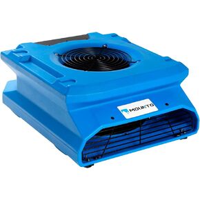 MOUNTO 1/4hp 1200cfm Low Profile Air Mover Carpet Dryer, 2 Speed Floor Fan w/Dual GFCI Outlet, Stackable, Lightweight Air Mover Blower- Ideal for Water Damage Restoration, Construction, Cleaning