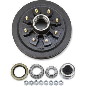 LIBRA Trailer Brake Drum Kit 12x2 8 on 6.5" B.C. w/bearing kit for 7000 Lbs Axle- 22004k