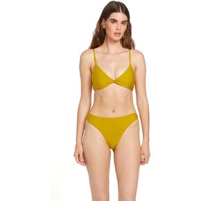 Volcom Women's Standard Simply Seemless V Neck Swimsuit Bikini Top