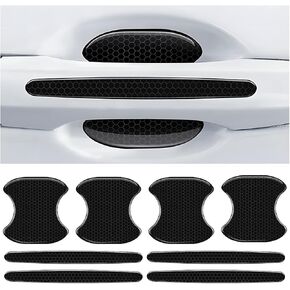 8Pcs Car Door Handle Bowl Sticker, Reflective Car Door Handle Paint Scratch Protector, Self-Adhesive Scratch Collision Protection Guard, Auto Exterior Decor Universal for SUV Truck RV