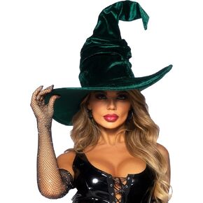 Leg Avenue Women's Large Ruched Witch Hat,Emerald