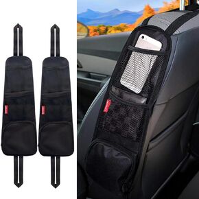 Car Seat Side Organizer, Auto Seat Storage Hanging Bag, Phones, Drink, Stuff Holder with Mesh Pocket for Cars, SUV & Truck 2 Pack in Saudi Arabia