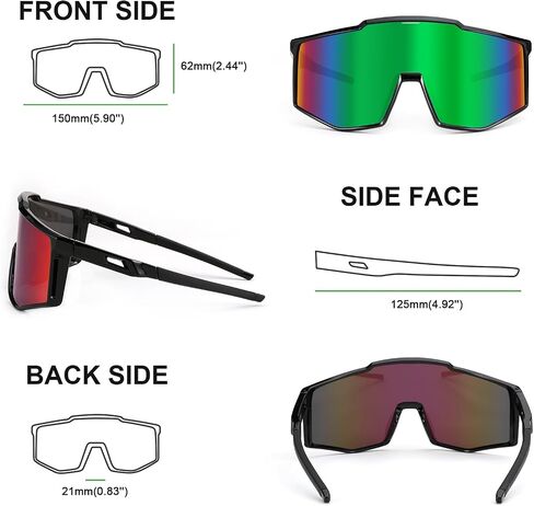 Karsaer Vision Sports Sunglasses Wraparound Glasses 80s Visor Shield Baseball Sunglasses for Youth Kids Teens 8-12 in Kuwait