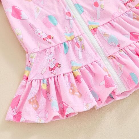 Girls Swim Cover Up Kid Hooded Zip-Up Terry Swimsuit Coverup Towel Bathing Suit Bathrobe Pool Swim Beach Robe Dress in Saudi Arabia