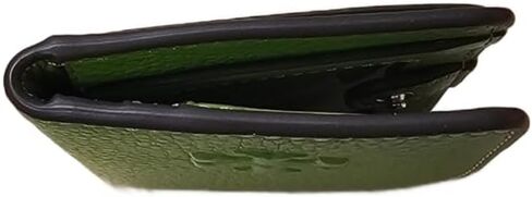 Tory Burch 150450 Thea With Gold Hardware Pebbled Leather Women's Slim Card Case (Wheatgrass Green) in Saudi Arabia