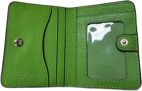 Tory Burch 150450 Thea With Gold Hardware Pebbled Leather Women's Slim Card Case (Wheatgrass Green) in Saudi Arabia