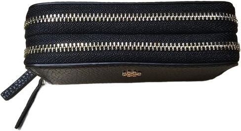حقيبة بطاقات بسحاب للسيدات من Tory Burch 146382 Blake مع قطع معدنية ذهبية مرصوفة بالحصى (أسود) in Kuwait