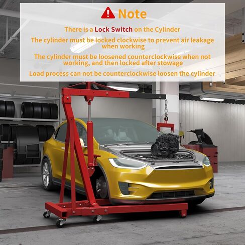رافعة محرك قابلة للطي من YITAMOTOR، رافعة محرك 2 طن 4400 رطل، رافعة متجر قابلة للطي شديدة التحمل مع 6 عجلات، رافعة محرك هيدروليكي منتقي الكرز مع ذراع تلسكوبي لرفع المحرك in Saudi Arabia