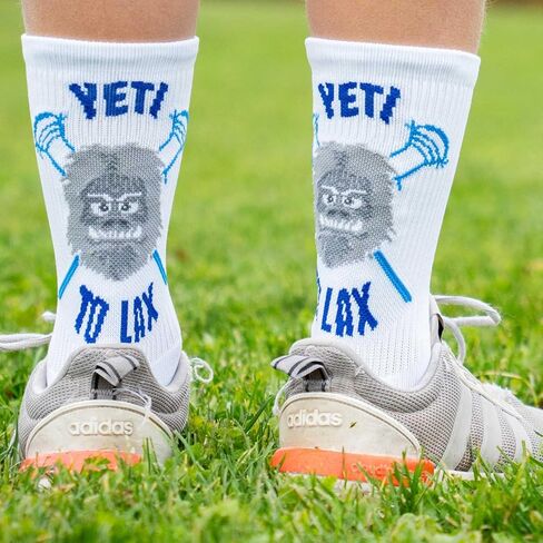ChalkTalkSPORTS Lacrosse Athletic Mid-Calf Socks | Lax Designs | Youth & Adult Sizes in Saudi Arabia
